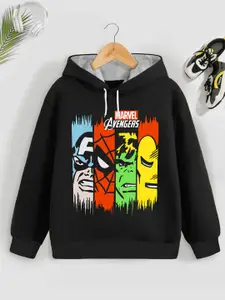 Marvel by Miss and Chief Boys Printed Hooded Pullover Sweatshirt