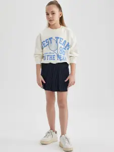 DeFacto Girls Striped A-Line Mini Skirt