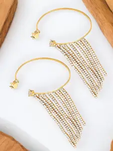 OOMPH Crystals Studded Circular Shaped Ear Cuff