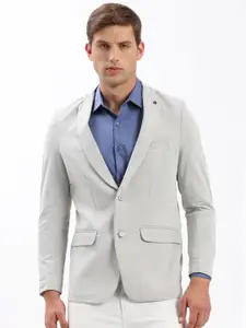 SHOWOFF Notched Lapel Slim-Fit Cotton Single-Breasted Blazer