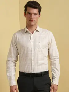 Allen Solly Men Slim Fit Spread Collar Checked Cotton Formal Shirt