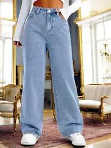 RIVI Women Jean Straight Fit High-Rise Stretchable Jeans