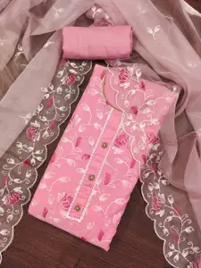 ASISA Floral Embroidered Unstitched Dress Material