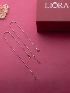 LIORA 925 Silver Jewellery 925 Sterling Silver Rose Gold Plated Anklet