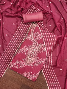 ASISA Floral Sequined Embellished Unstitched Dress Material