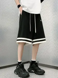 StyleCast Men Striped Relaxed Fit Mid-Rise Cotton Shorts