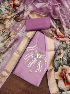 ASISA Ethnic Motifs Embellished Beads and Stones Unstitched Dress Material