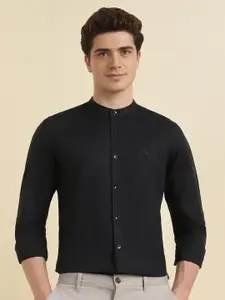 Allen Solly Men Slim Fit Band Collar Solid Casual Shirt