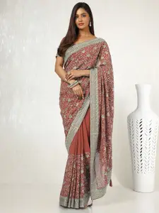 Soch Embellished Beads and Stones Pure Georgette Saree