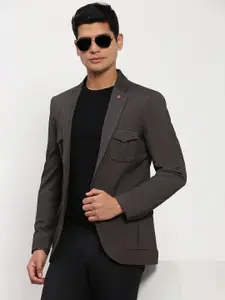 SHOWOFF Notched Lapel Slim-Fit Cotton Single-Breasted Blazer