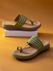 Inc 5 Women Embellished Ethnic One Toe Flats