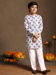 Sangria Boys Printed Kurta Set