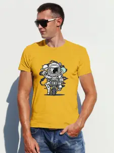 Moda Rapido Men Graphic Printed Round Neck Regular Fit Cotton T-shirt