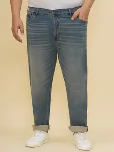 John Pride Men Plus Size Light Fade  Regular Fit Stretchable Jeans