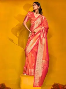 Mitera Woven Design Zari Banarasi Saree