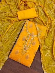 ASISA Floral Printed Beads And Stones Unstitched Dress Material