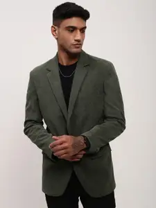SHOWOFF Notched Lapel Slim-Fit Single-Breasted Blazer
