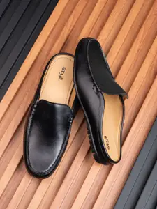 Styli Men Faux Leather Mules