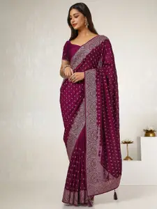 Soch Women Beads and Stones Tussar Saree