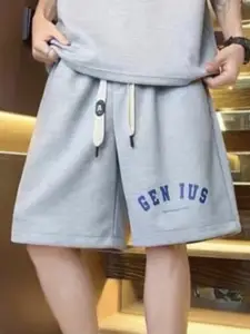 StyleCast Men Typography Printed Shorts