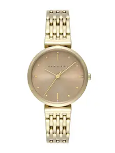 Armani Exchange Women Embellished Dial & Stainless Steel Straps Analogue Watch AX5916