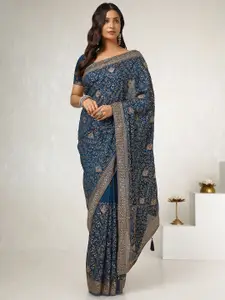Soch Embellished Beads and Stones Tussar Saree