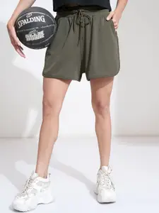 Basics By Tokyo Talkies Women Solid Mini Shorts