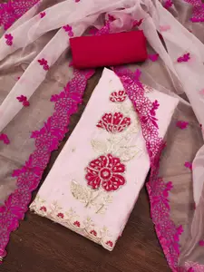 ASISA Floral Embellished Sequinned Unstitched Dress Material