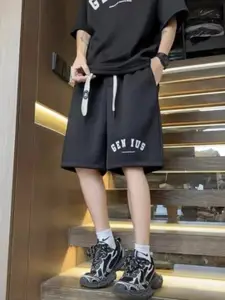 StyleCast Men Typography Printed Shorts