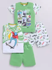 Annie Infant Typography Printed Pure Cotton T-shirt With Shorts