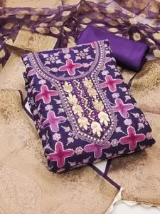 ASISA Ethnic Motifs Printed Sequinned Unstitched Dress Material