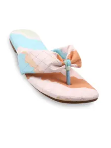 Bohekant Women Colourblocked T-Strap Flats