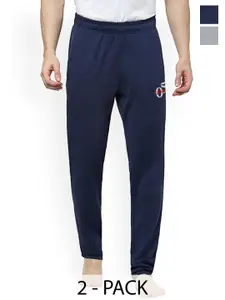 Moda Rapido Men Pack Of 2 Straight Fit Mid-Rise Track Pants