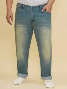 John Pride Plus Size Men Heavy Fade Stretchable Mid-Rise Jeans