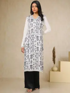 Soch Women Ethnic Motifs Thread Work Kurta