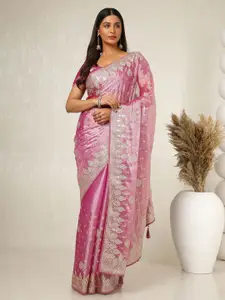 Soch Embellished Beads and Stones Organza Saree