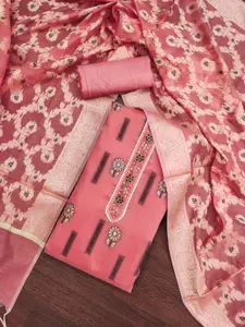 ASISA Woven Design Embellished Unstitched Dress Material