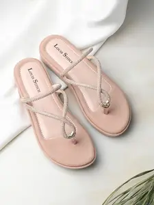 LOUIS STITCH Women Slip-On T-Strap Lightweight Platform Heel Sandals