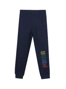 Puma Boys Printed Pure Cotton Mid Rise Joggers
