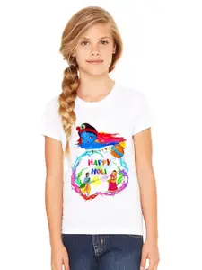 SHUBHAM DESIGNER GALLERY Girls Graphic Printed Round Neck T-shirt