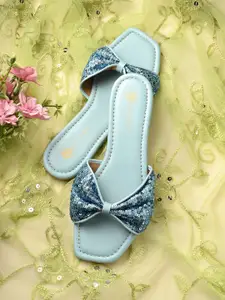 DIVASTRI Women Embellished Open Toe Flats