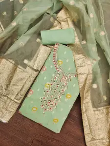 ASISA Floral Woven Design Beads And Stones Unstitched Dress Material