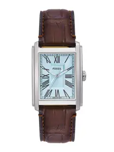 Fossil Men Dial & Leather Straps Analogue Watch FS6110