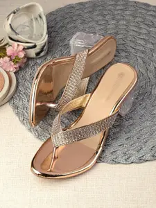 DIVASTRI Women Embellished Block Sandals