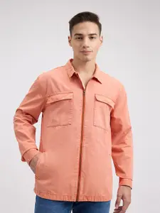 Pepe Jeans Men Relaxed Fit Spread Collar Solid Cotton Casual Shirt