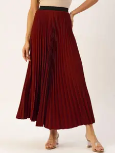 ZWERLON Linen A-Line Maxi Skirt