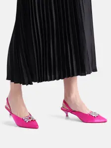 AXIUM Embellished Party Kitten Pumps