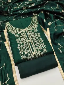 MANVAA Floral Embroidered Unstitched Dress Material