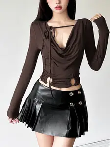 StyleCast V-Neck Top & Mini Skirt