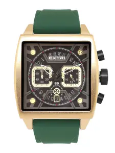 EXTRI Men Dial & Textured Straps Reset Time Analogue Watch X6076-I